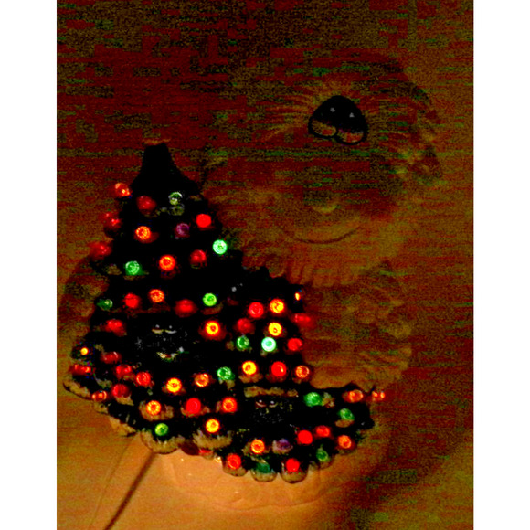 Vintage Retro style Tree Hugger Abominable Snowman Yeti Two Trees goggly eyes - Picture 9 of 16